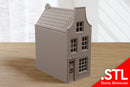 Dutch Canal Gable House - Delft 2 - Téléchargement numérique fichier .STL pour l'impression 3D