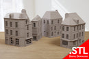 Cean Corner Buildings Set - Téléchargement numérique de fichiers .STL pour l'impression 3D
