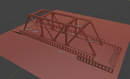 Pratt Truss Bridge - Téléchargement numérique fichier .STL pour l'impression 3D