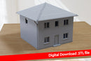 German Modern StadtVilla T1 - Digital Download .STL Files for 3D Printing