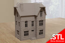 North France Townhouse NFC01 - WW1 - WW2 Miniature Wargaming Terrain - Digital Download .STL file for 3D Printing