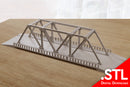 Pratt Truss Bridge - Téléchargement numérique fichier .STL pour l'impression 3D