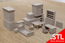 Soviet Era Furniture Vol. 1 – 28mm Scatter Terrain - Digital Download .STL file for 3D Printing