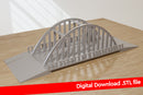 Arch Steel Bridge - Téléchargement numérique .STL Fichiers pour l’impression 3D