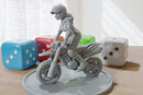 Cross Motorbike Biker Girl - 28mm/32mm Minifigure - Modern Wargaming Miniatures for Tabletop RPG