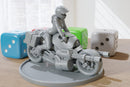 Heavy Guns Motorbike Raider Girl - 28mm/32mm Minifigure - Modern Wargaming Miniatures for Tabletop RPG