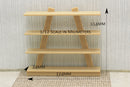 Open Bookshelf - Dollhouse Miniature 1:12 Miniature Dollhouse Furniture - 3D Printed Wood