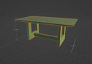Cubik - Modern Dining Table - Dollhouse Miniature 1:12 Miniature Dollhouse Furniture