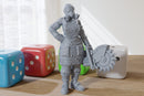 Cyber Butcher Female - 3D Printed Proxy Minifigures for Sci-fi and Cyberpunk Themed Miniature Tabletop Games