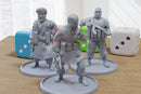 MENA Rebels HQ Team - Modern Wargaming Miniatures for Tabletop RPG - 28mm / 32mm Scale Minifigures