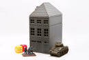 Arnhem The Netherlands Historical Building DS T1 - 3D Printed Tabletop Wargaming Terrain for Miniature Games like Bolt Action, Flames of War
