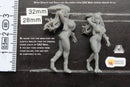 Shizuka Oni Sexy Pin-Up - 3D Printed Minifigure for Fantasy Miniature Tabletop Games DND, Frostgrave 28mm / 32mm / 75mm
