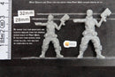 District Army Protesters - 3D Printed Proxy Minifigures for Sci-fi Miniature Tabletop Games like Stargrave and Five Parsecs from Home