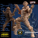 Traffic Police - 3D Printed - Cyberpunk / Sci-Fi - Tabletop Miniature Wargaming - 28mm / 32mm Scale Minifigures