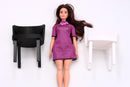 1:6 Scale Modern Dining Chair – 3D Printed Dollhouse Furniture for Barbie & Play Dolls