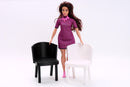 1:6 Scale Modern Dining Chair – 3D Printed Dollhouse Furniture for Barbie & Play Dolls