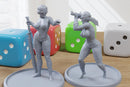 Sisters Forlorn - Sexy Pinup - 3D Printed Minifigures for Fantasy Miniature Tabletop Games DND, Frostgrave 28mm / 32mm / 75mm