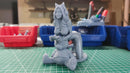 Gamer Girl with Bear - Sexy Pin-Up Fan Art - 3D Printed Miniature Figure - 32mm / 75mm / 170mm Scale - Garage Kit