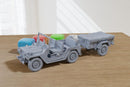 M416 Trailer- US Army Light Utility Vehicle - 3D Printed Miniature Tabletop Wargaming Combat Vehicle 28mm / 15mm Scale