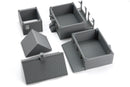 American Suburban House DS-02 with Garage - 3D Printed Miniature Wargaming Terrain