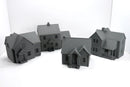 American Suburban House Set Volume 1 – Four Building Bundle - Miniature Wargaming Terrain