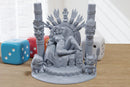Queen Kaia of the Crimson Lagoon - Sexy Pinup 3D Printed Minifigures for Fantasy Miniature Tabletop Games DND, Frostgrave 28mm / 32mm / 75mm