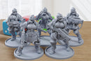 Armored Death Cult Babes Squad - 28mm/32mm Scale 3D Printed Miniatures Tabletop Wargaming