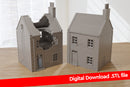 Normandy Cottage DS-T7 (French Village VOLUME 2) - Intact & Destroyed - Digital Download .STL Files for 3D Printing