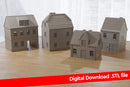 Village allemand - Téléchargement numérique . Fichiers STL pour l’impression 3D