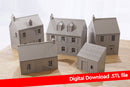 Französisches Dorfset - Digitaler Download .STL-Datei für 3D-Druck