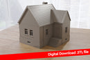 Maison rurale polonaise SS-T1 (Village polonais V1) - Téléchargement numérique de fichiers .STL pour l'impression 3D
