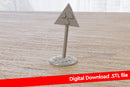 Signe de rayonnement de Tchernobyl - Téléchargement numérique . Fichiers STL pour l’impression de résine 3D