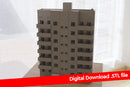 ZONA ALFA Soviet Apartment Tower Typ1 - Téléchargement numérique . Fichier STL pour l'impression 3D